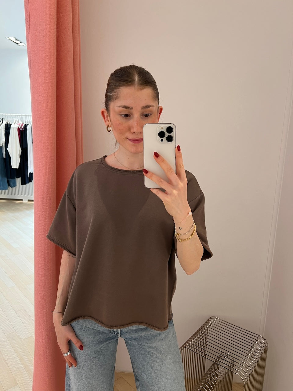 Skylar Boxy Tee Sweat choco