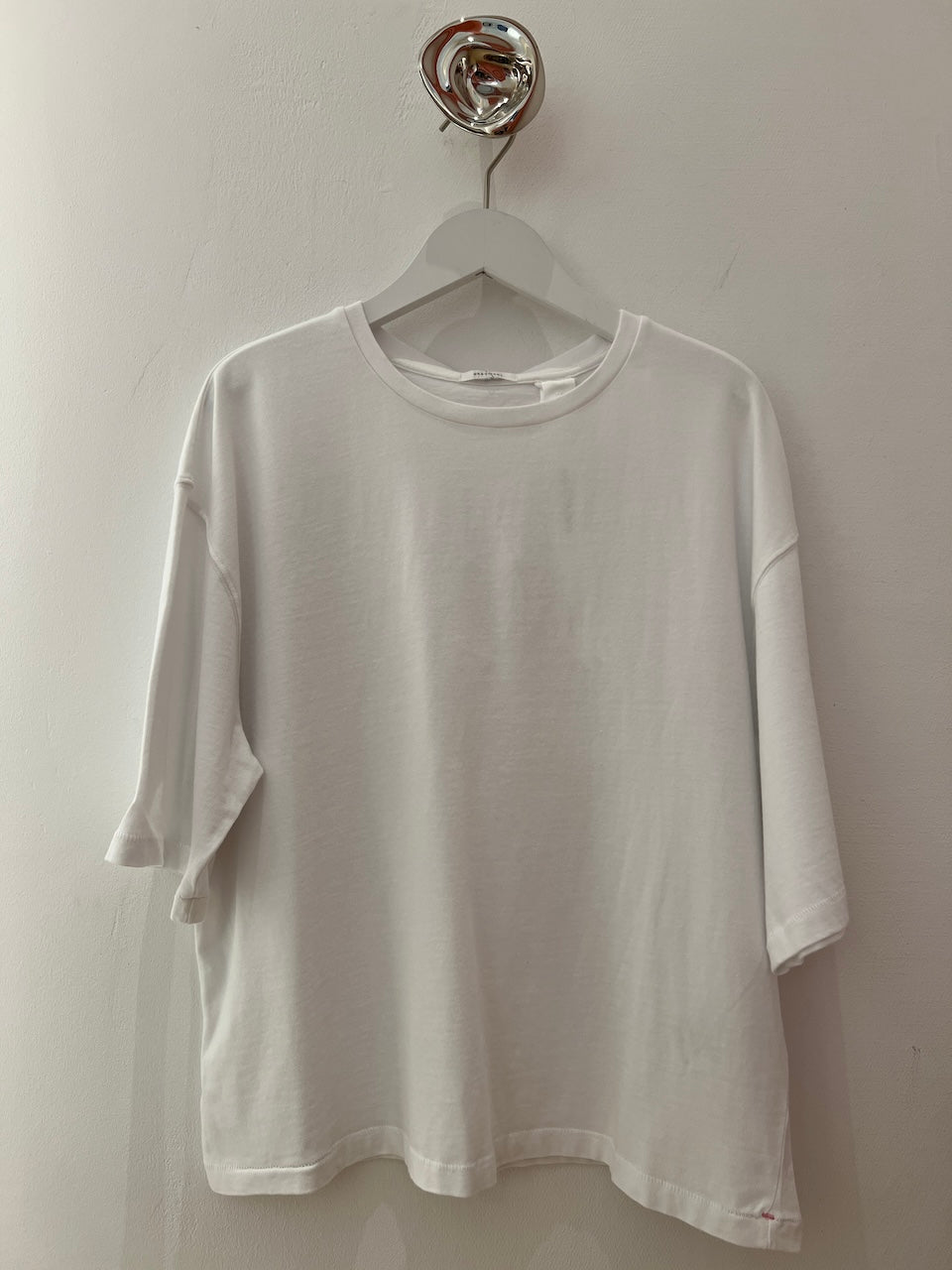 Sage Boxy Crew T-Shirt white