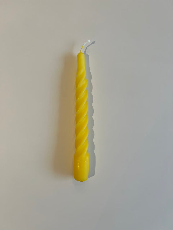 Twisted Candle Matt yellow