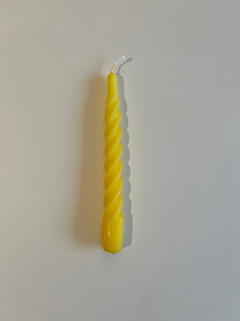 Twisted Candle Matt yellow