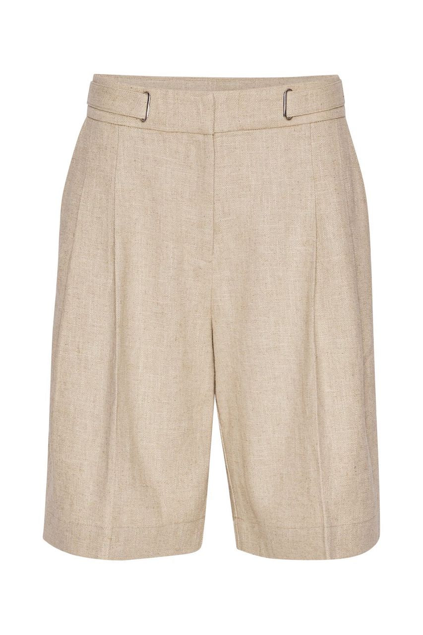 Sorna Highwaist Pleat Shorts tofu beige