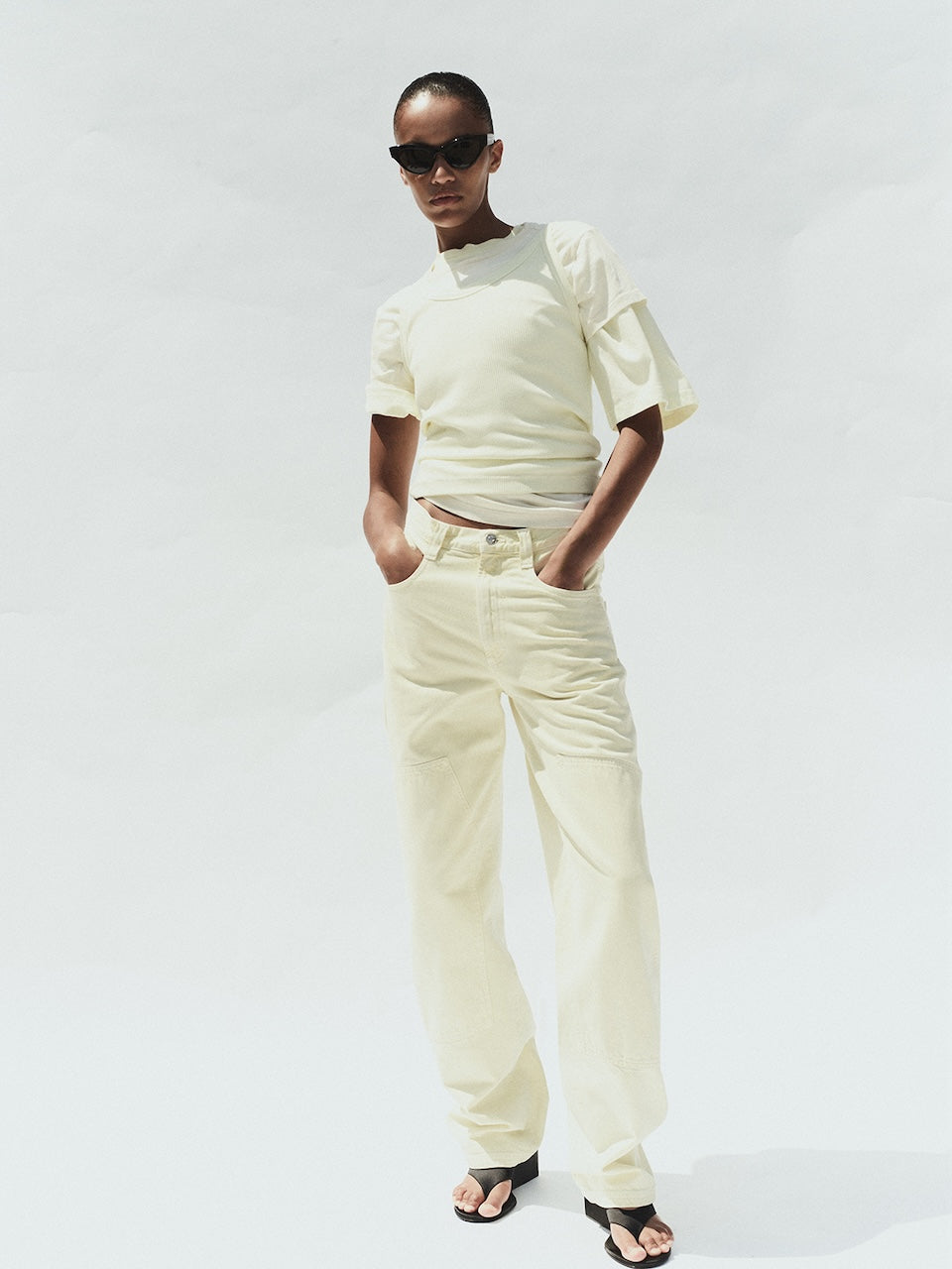 Adine Shrunken Tee lemon drop