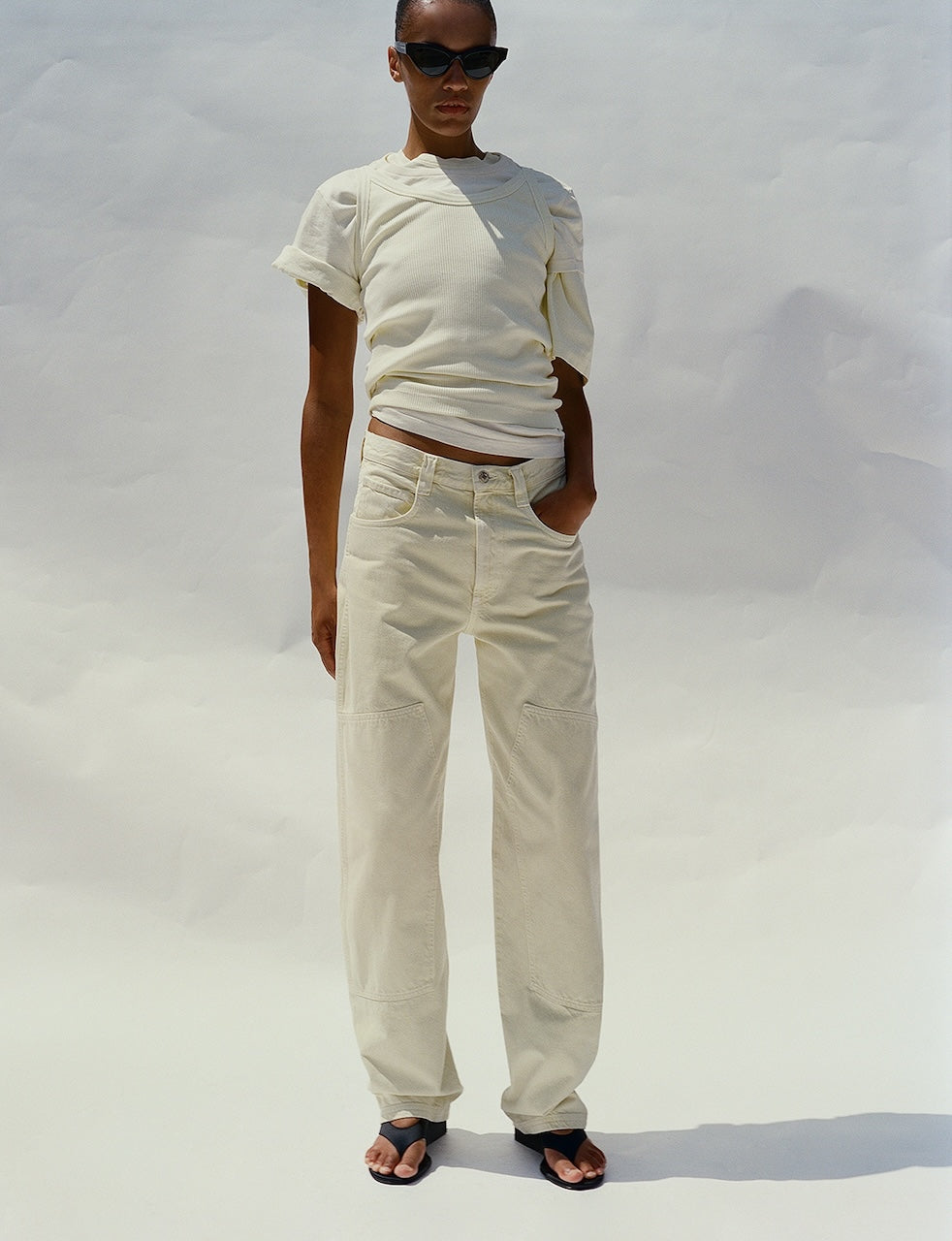 Adine Shrunken Tee lemon drop