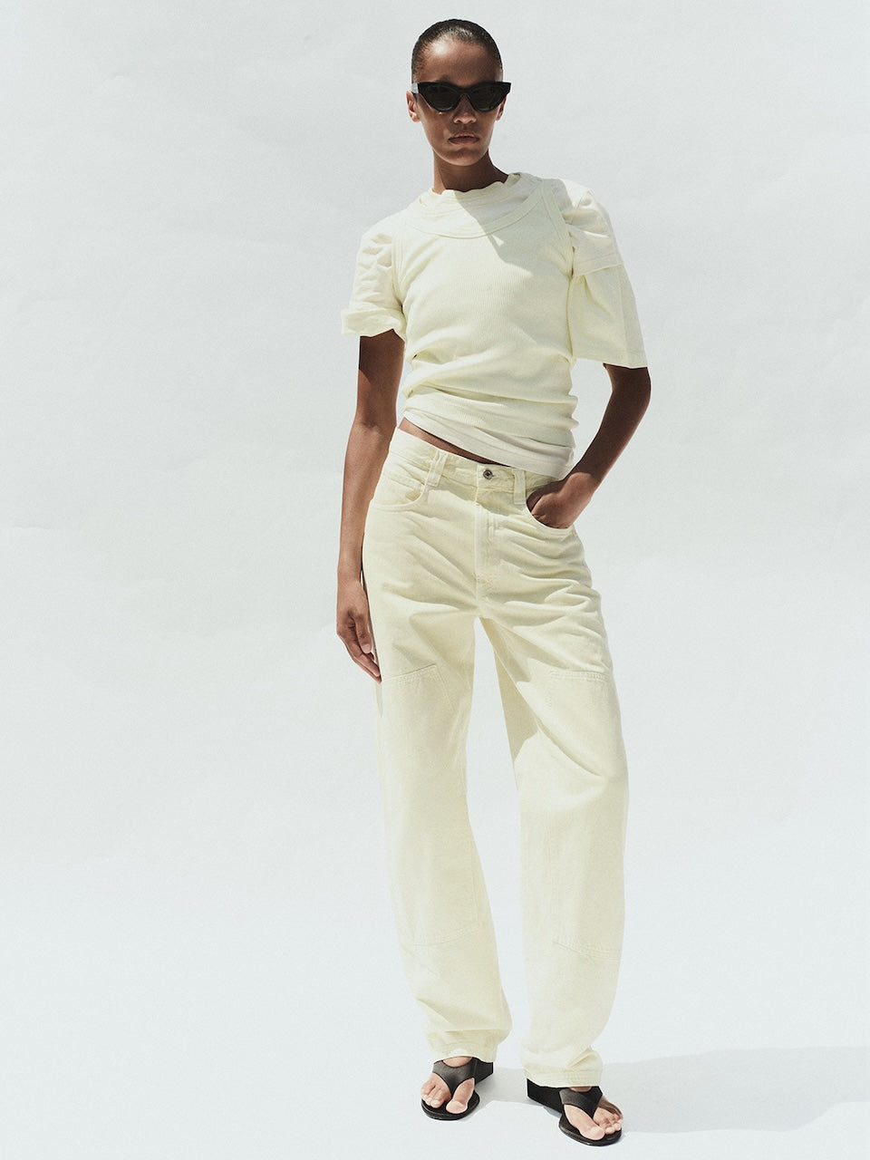 Adine Shrunken Tee lemon drop