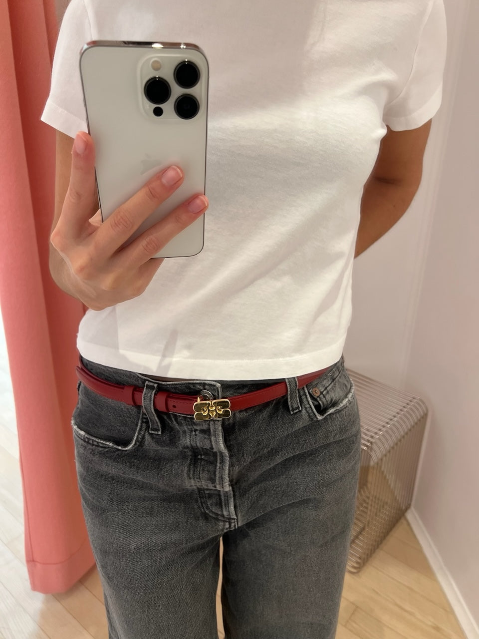 Adine Shrunken Tee white