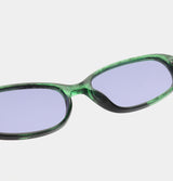 Macy Sunglasses green marble transparent