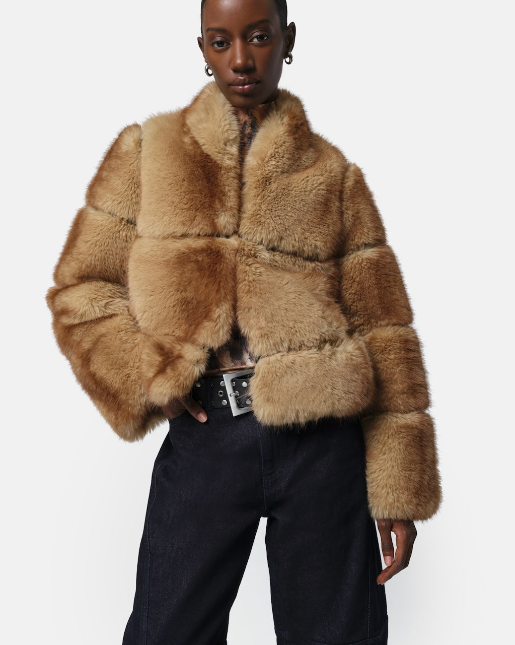 Sai Mink Short Coat blonde mink