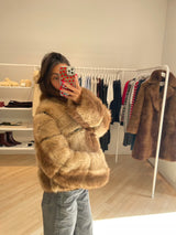 Sai Mink Short Coat blonde mink
