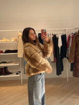 Sai Mink Short Coat blonde mink