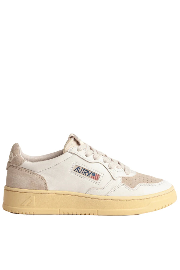 Autry Medalist Sneaker suede white sand