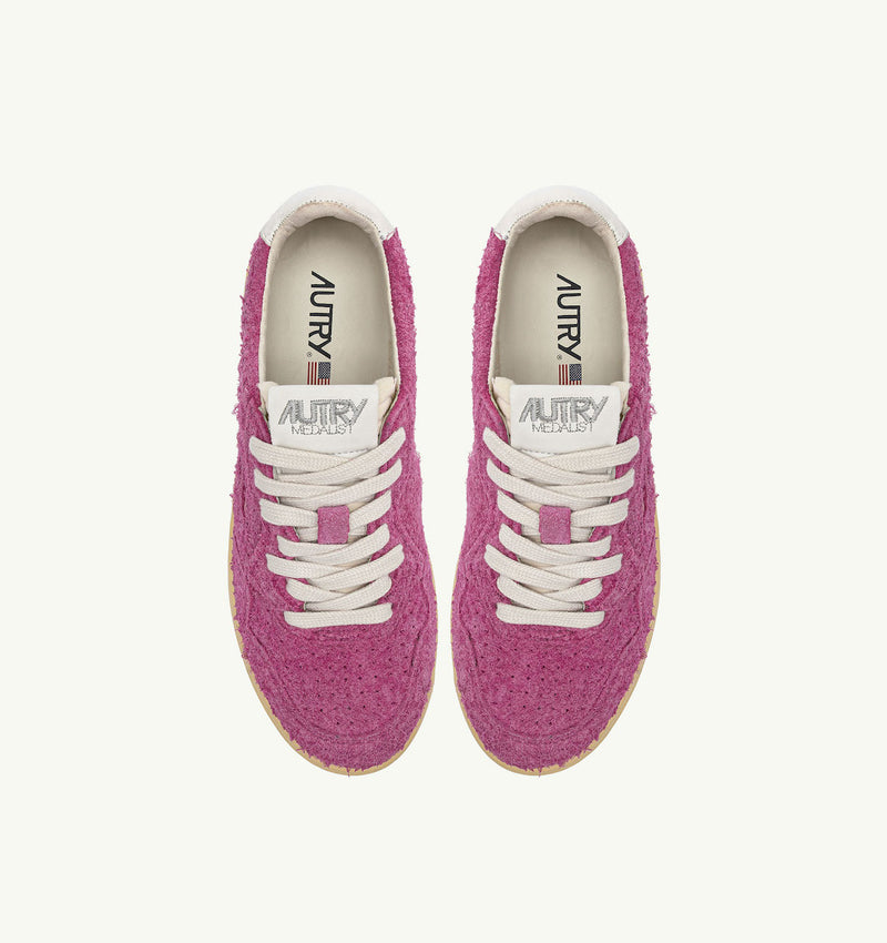 Autry Medalist Sneaker hairy suede fuchsia