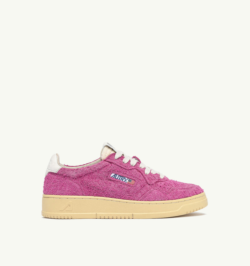 Autry Medalist Sneaker hairy suede fuchsia