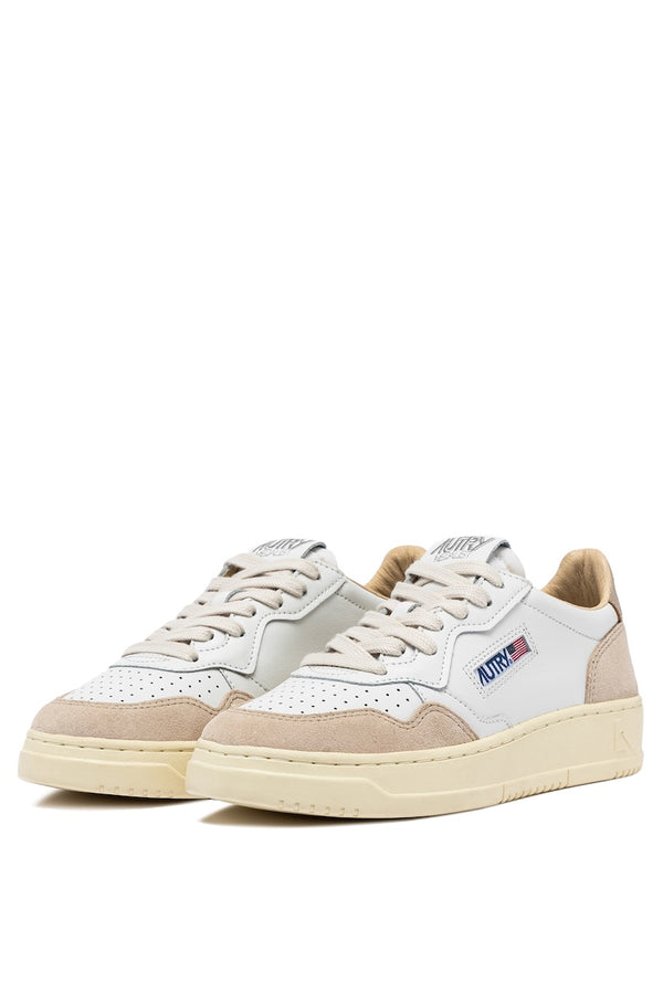 Autry Medalist Sneaker suede white gold