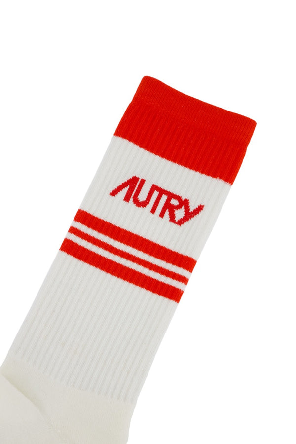 Socks Main Unisex Striped white/red