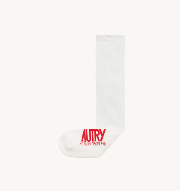 Socks Main Unisex white/red