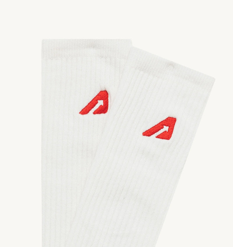 Socks Main Unisex white/red
