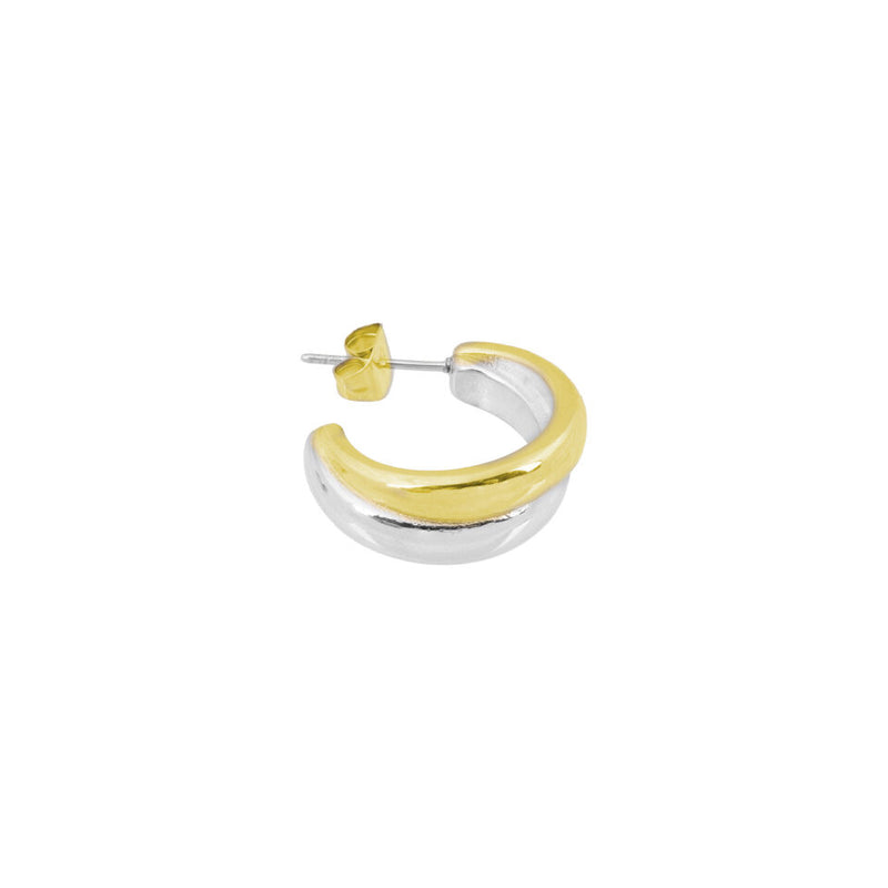 Better Together Earrings gold / silver bicolor