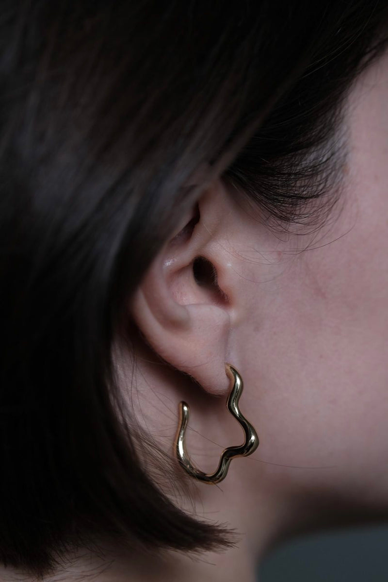 Dent Earrings Thin goldplated