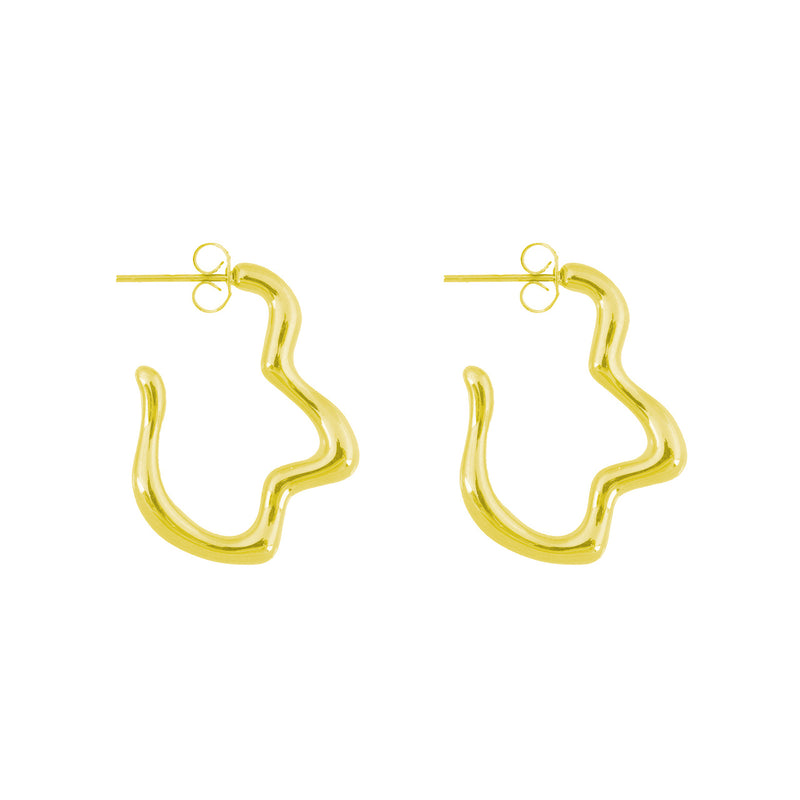 Dent Earrings Thin goldplated