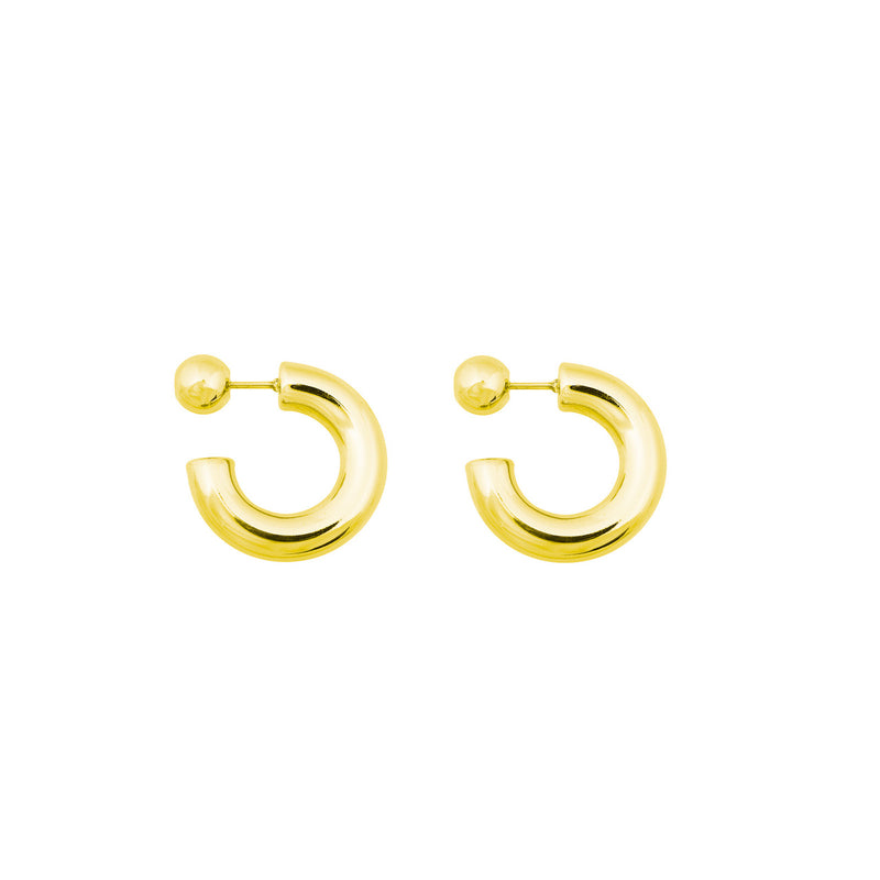 Hoop Dot Earrings goldplated