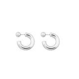 Hoop Dot Earrings silver