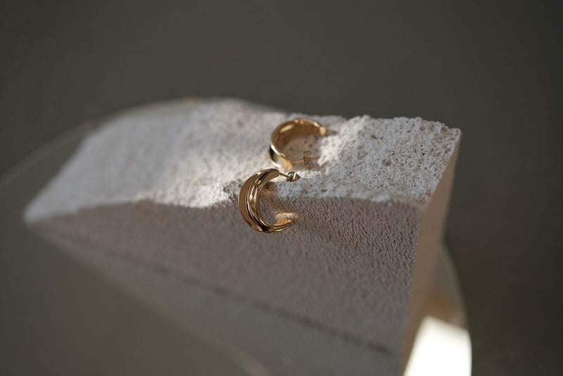 Onda Earrings goldplated