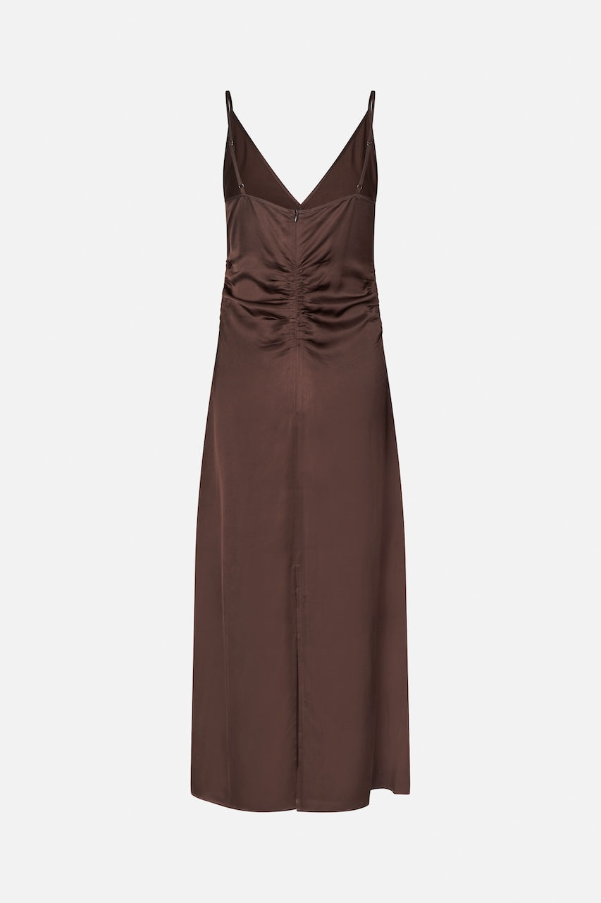 Atalia Mididress coffee bean brown