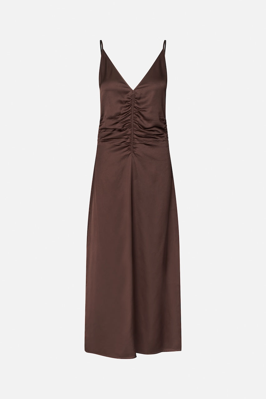 Atalia Mididress coffee bean brown