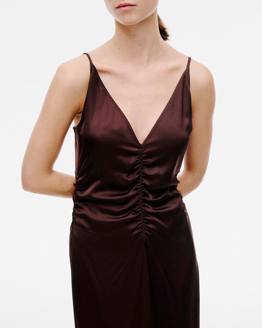 Atalia Mididress coffee bean brown