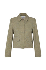 Bolie Blazer straw yellow tweed