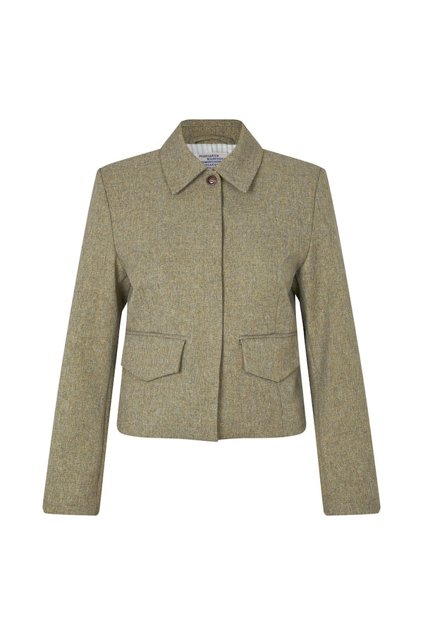 Bolie Blazer straw yellow tweed