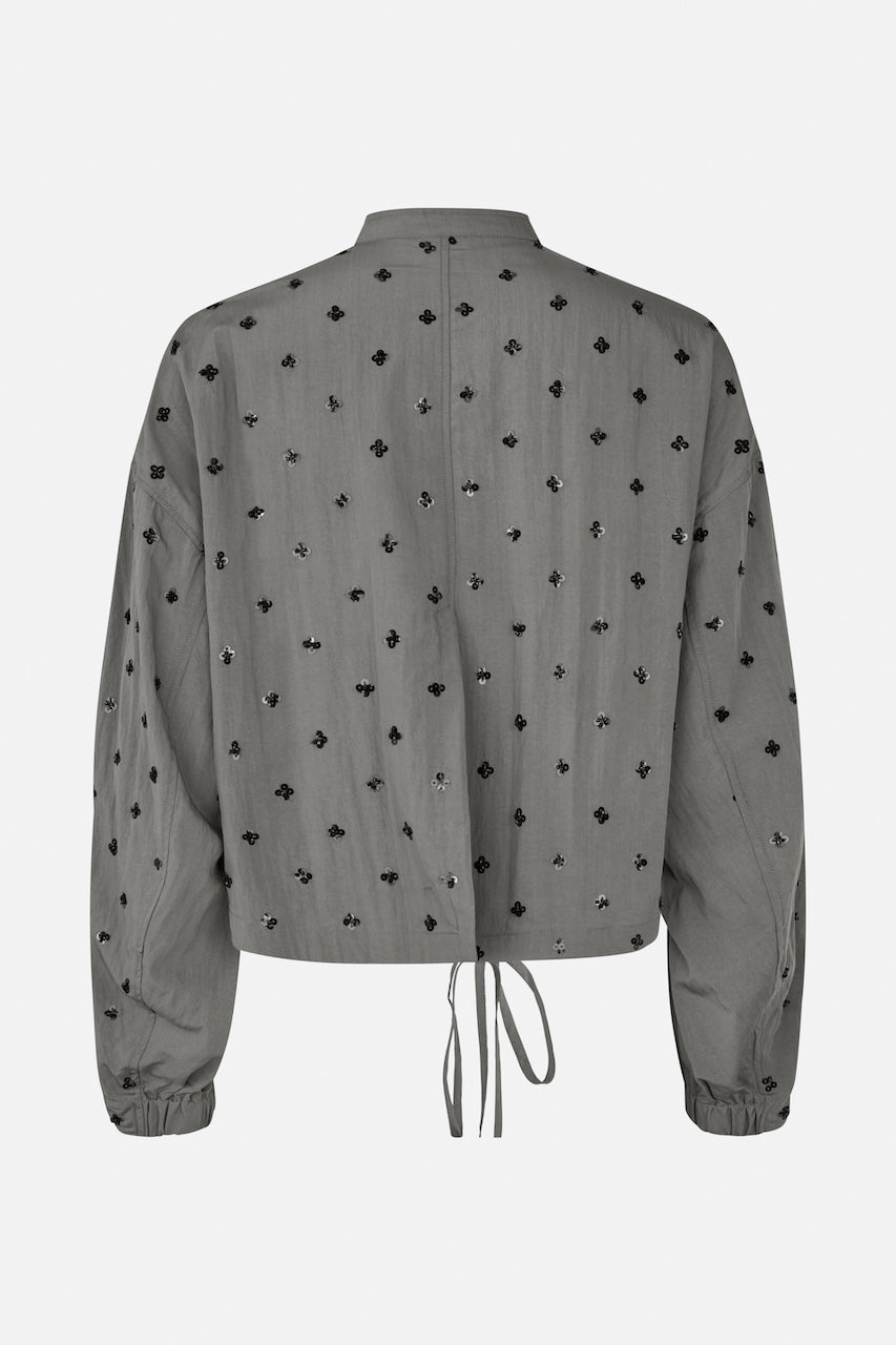Bryce Shirt grey sequins flower