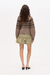 Colin Cardigan brown fair isle