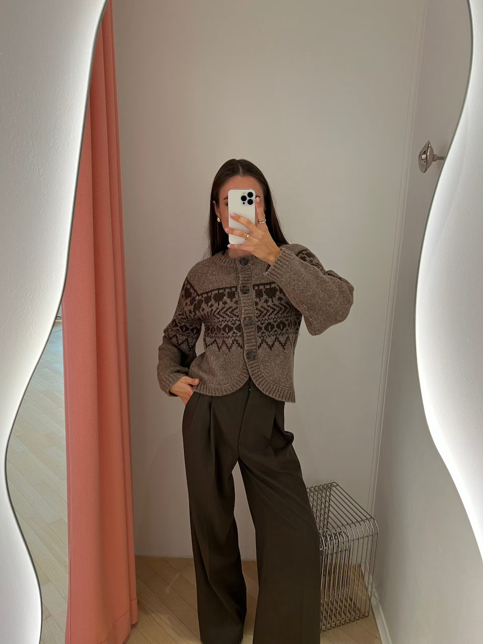 Colin Cardigan brown fair isle