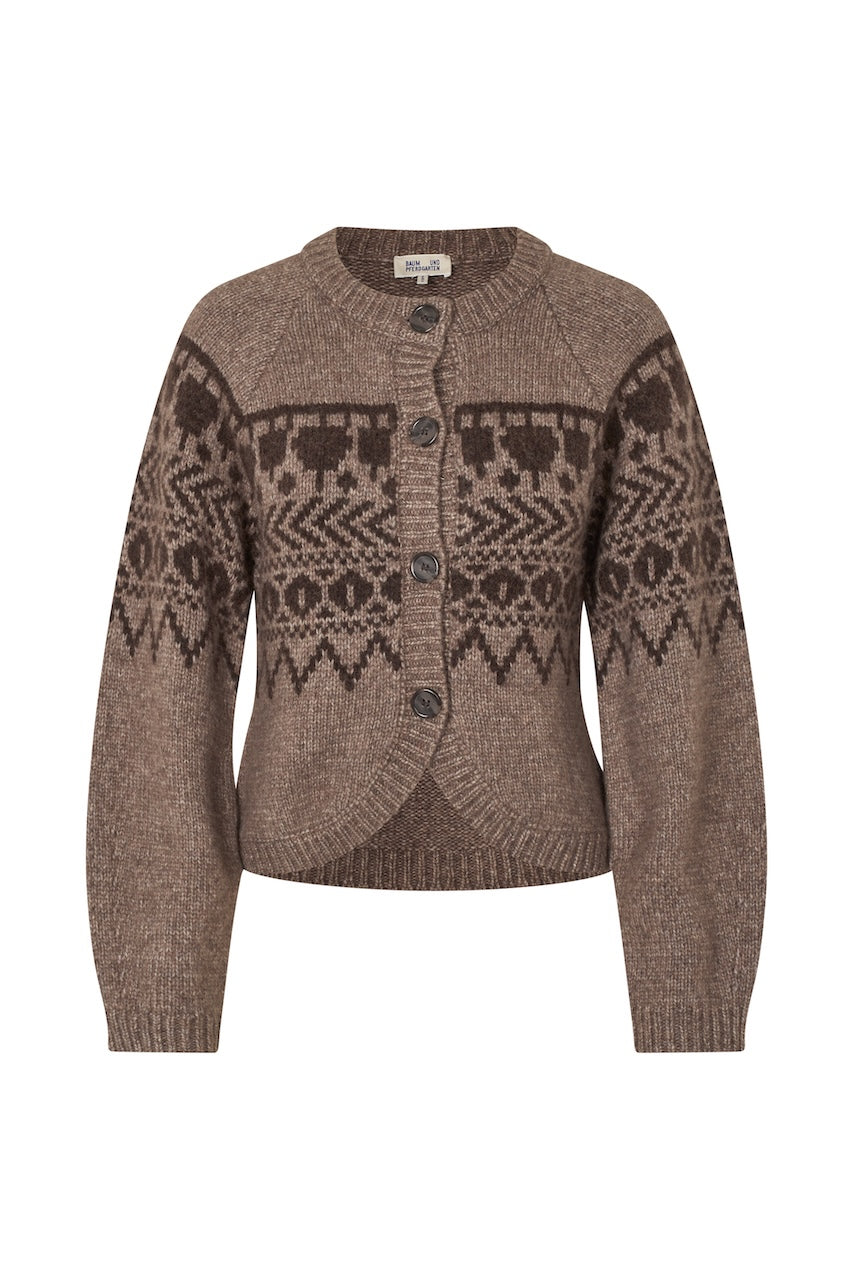 Colin Cardigan brown fair isle