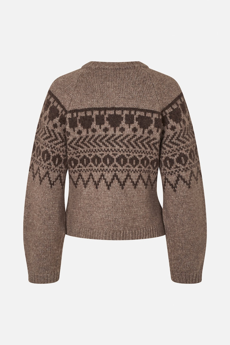 Colin Cardigan brown fair isle