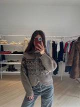 Colin Cardigan brown fair isle