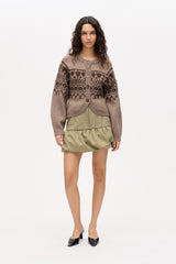 Colin Cardigan brown fair isle