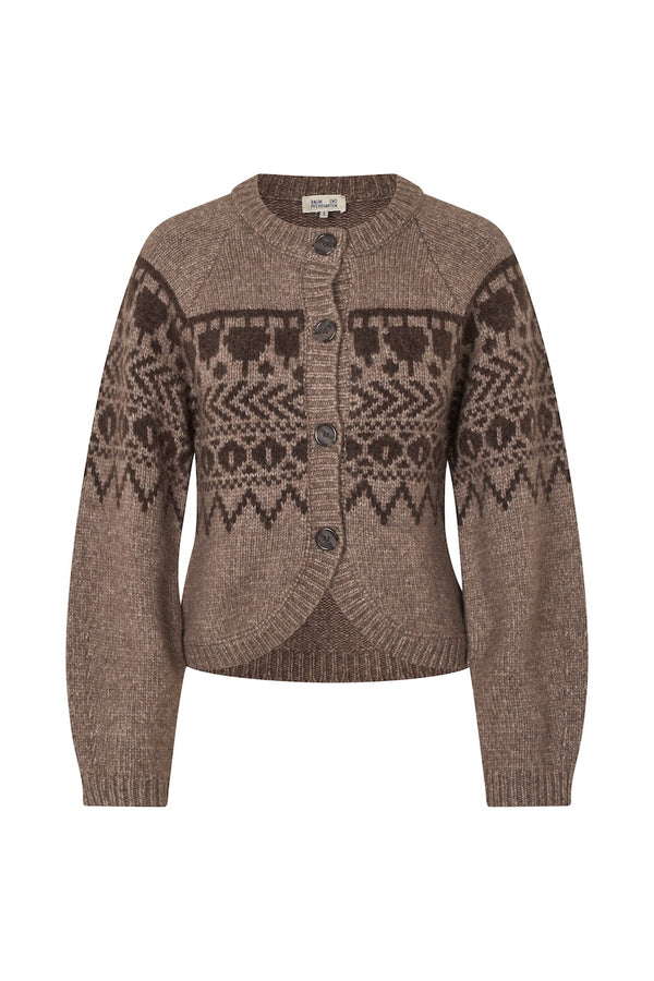 Colin Cardigan brown fair isle