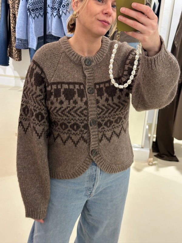 Colin Cardigan brown fair isle