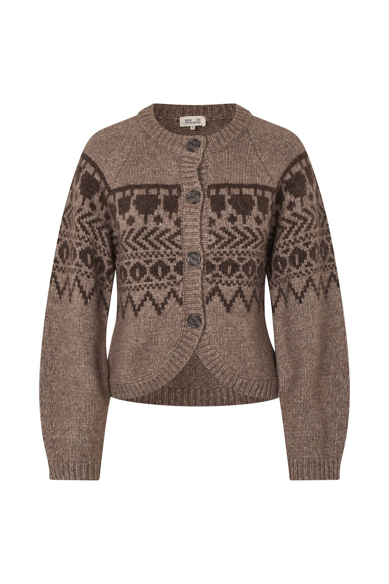 Colin Cardigan brown fair isle