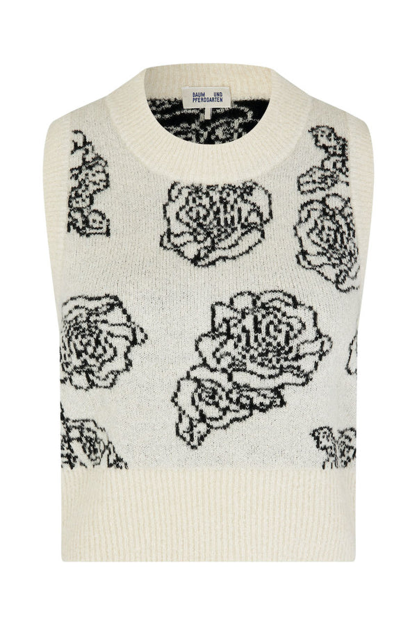Corry Vest creme embroidery flower