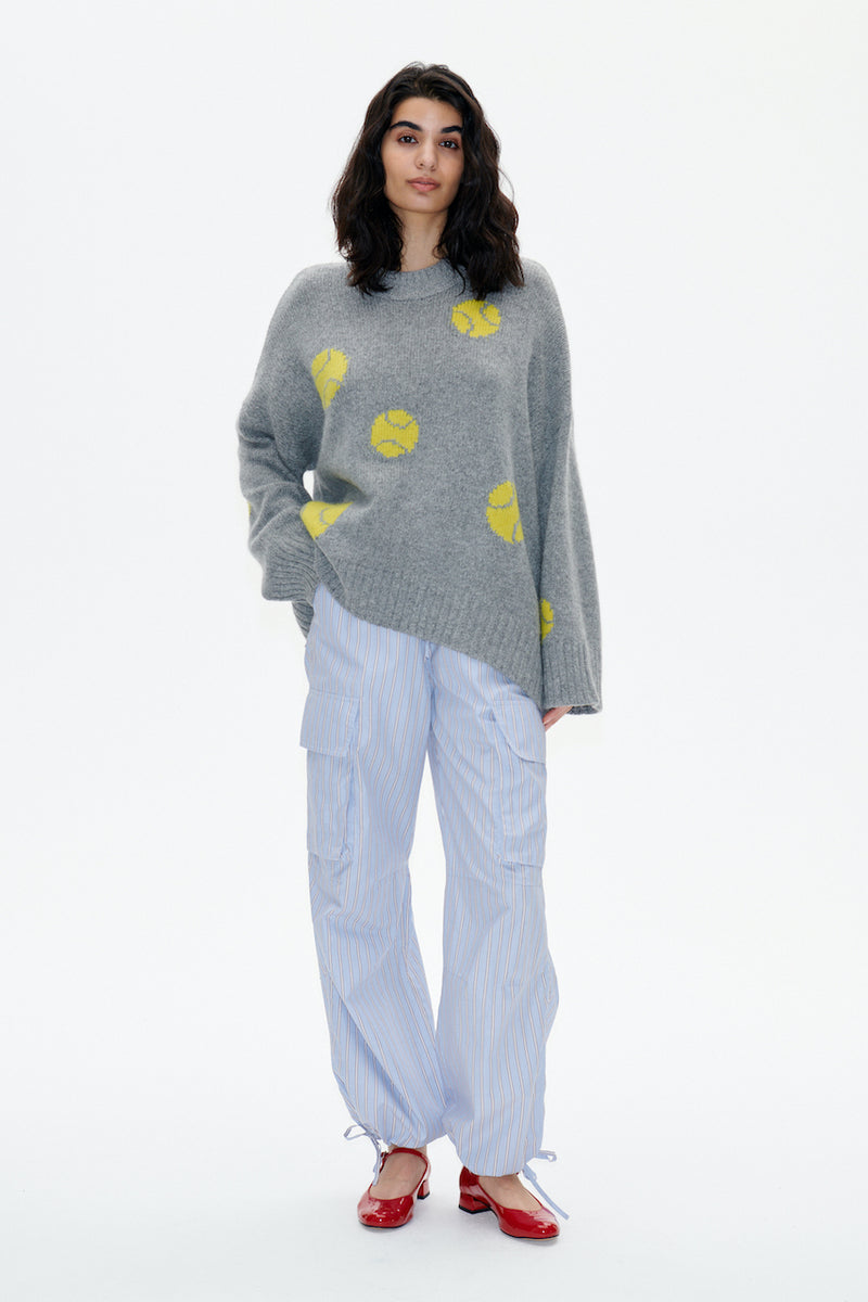Crissa Sweater grey tennisball