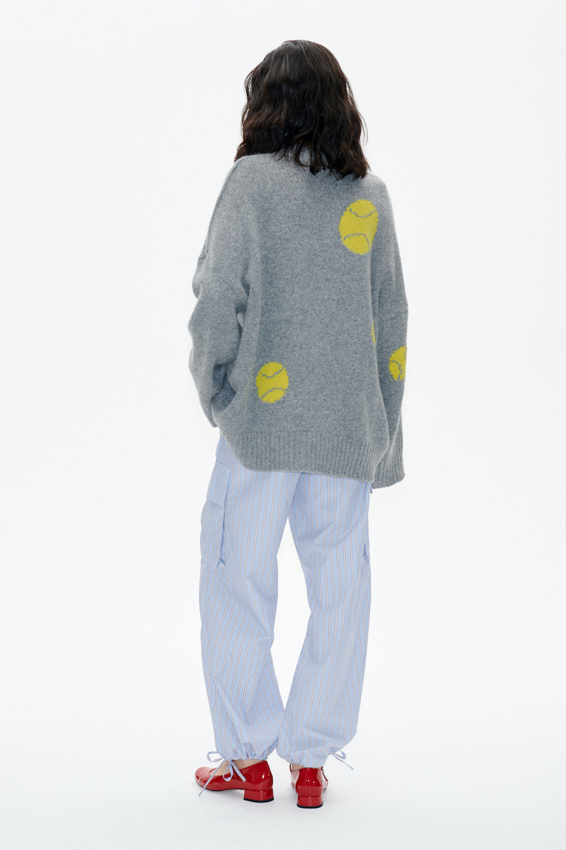 Crissa Sweater grey tennisball