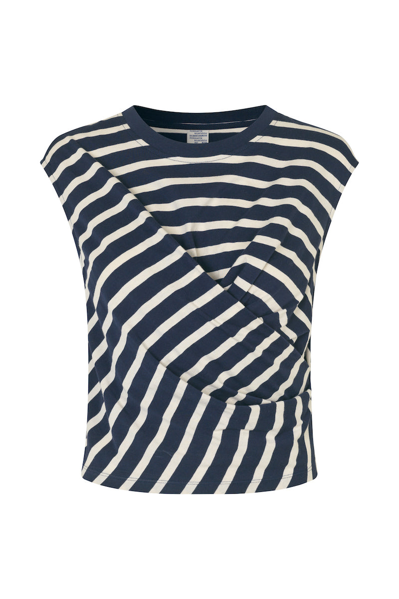 Jaliyah T-Shirt blue sailor stripe