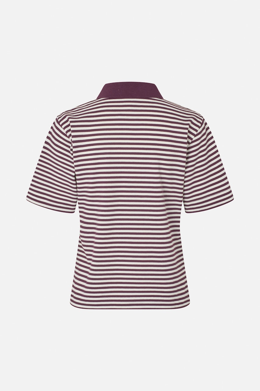 Jeanetta Polo italian plum stripe