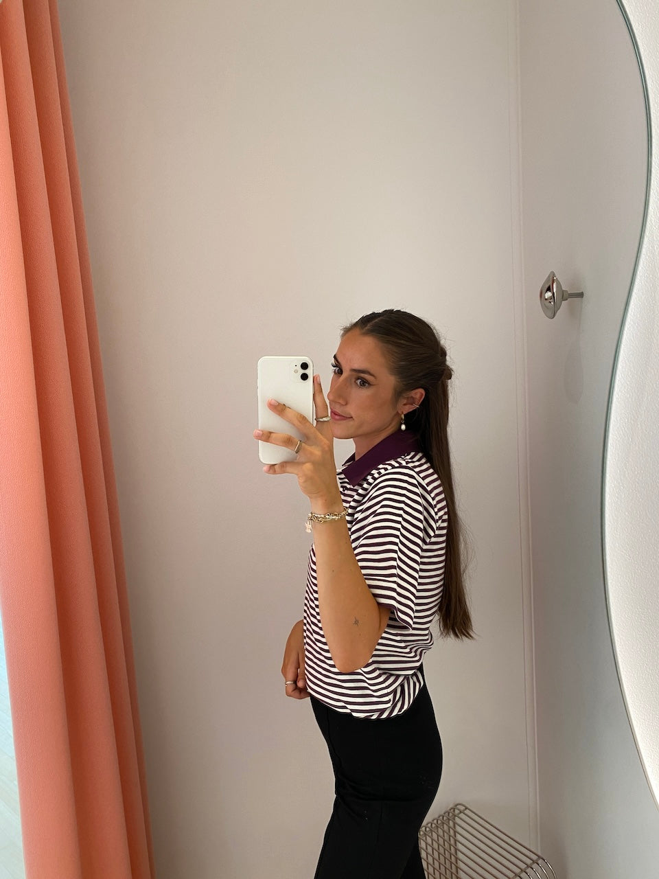 Jeanetta Polo italian plum stripe