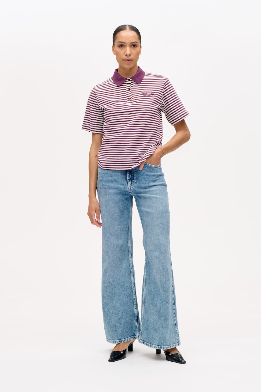 Jeanetta Polo italian plum stripe