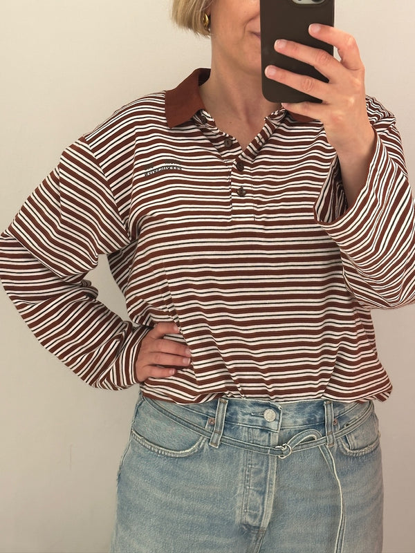 Jeanni Polo bordeaux polo stripe