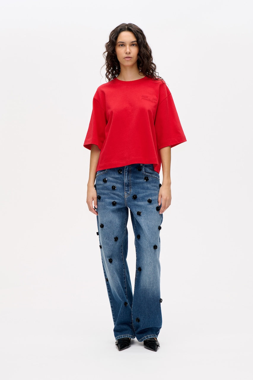Jiana T-Shirt crimson red
